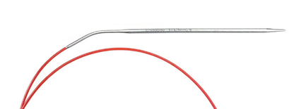 チャオグー（ChiaoGoo）ニットレッド（Knit Red）23cm 固定式ミニ輪針 靴下編み針部分画像