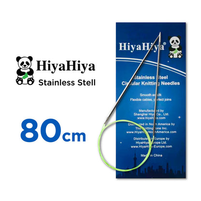 ヒヤヒヤ スチール固定式 80cm 輪針 HiyaHiya | 靴下編み・マジックループ金属輪針
