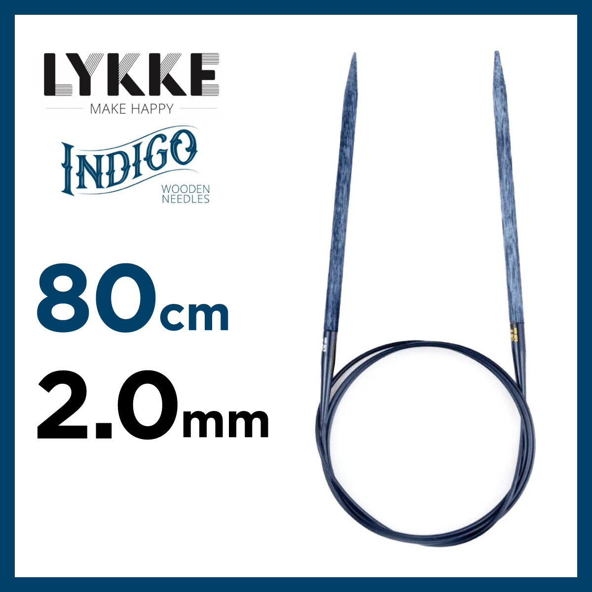 リッケ インディゴ（LYKKE INDIGO） 輪針 80cm 2.0mm 本体