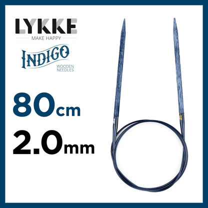 リッケ インディゴ（LYKKE INDIGO） 輪針 80cm 2.0mm 本体