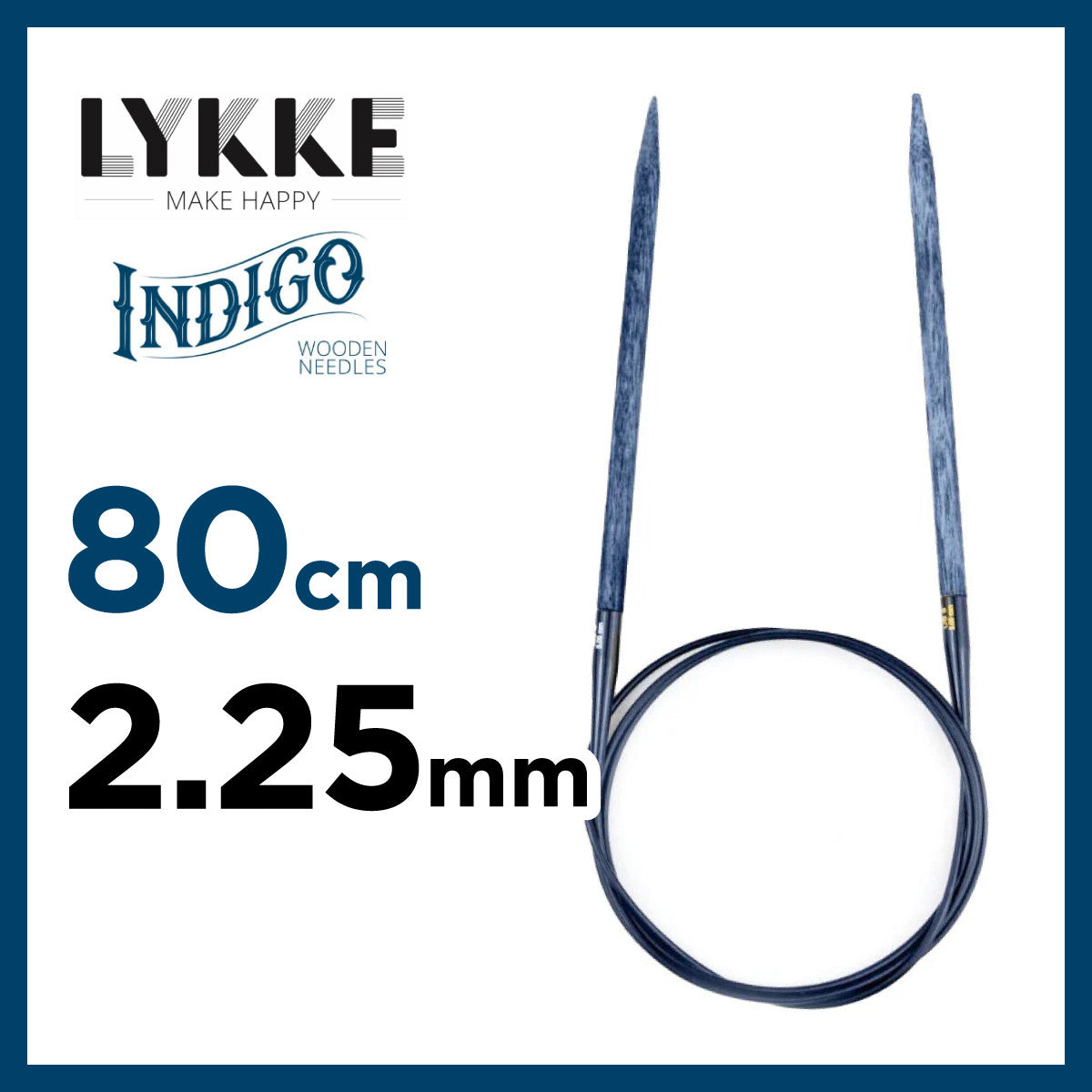 リッケ インディゴ（LYKKE INDIGO） 輪針 80cm 2.25mm 本体
