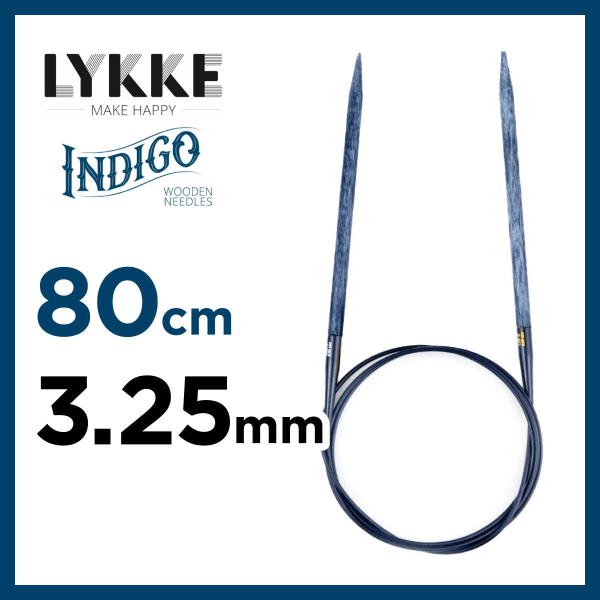 リッケ インディゴ（LYKKE INDIGO） 輪針 80cm 3.25mm 本体