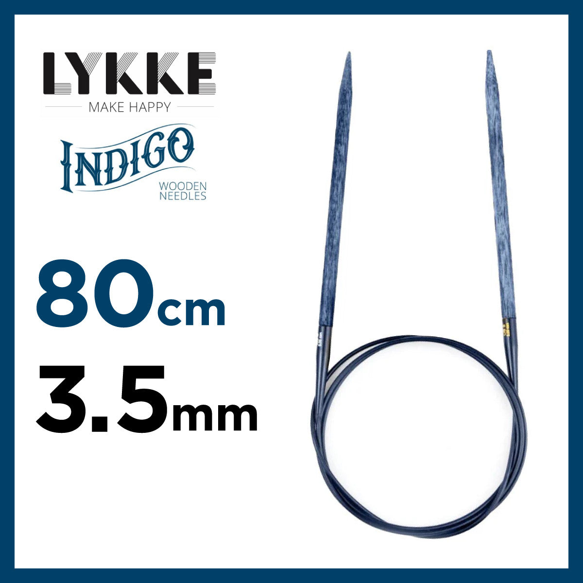 リッケ インディゴ（LYKKE INDIGO） 輪針 80cm 3.5mm 本体