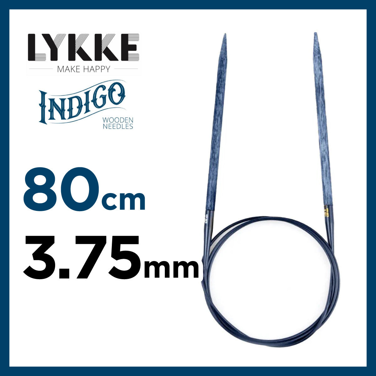 リッケ インディゴ（LYKKE INDIGO） 輪針 80cm 3.75mm 本体