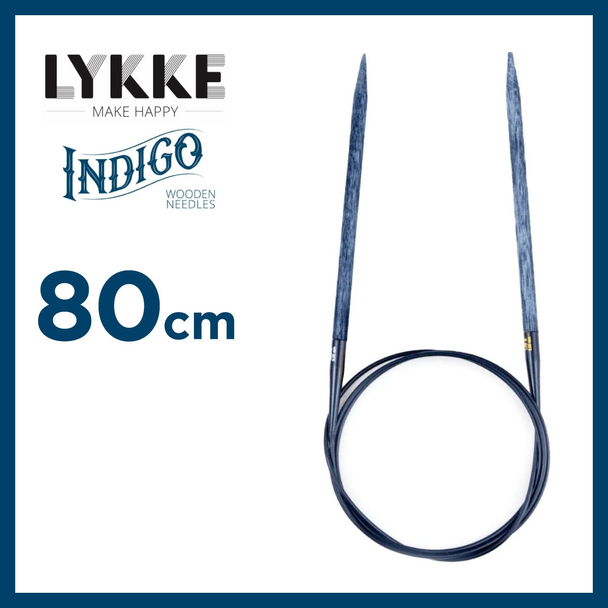 リッケ インディゴ（LYKKE INDIGO） 80cm 木製輪針