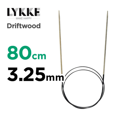 リッケ ドリフトウッド 80cm 固定式輪針 LYKKE Driftwood（木製輪針） 3.25mm