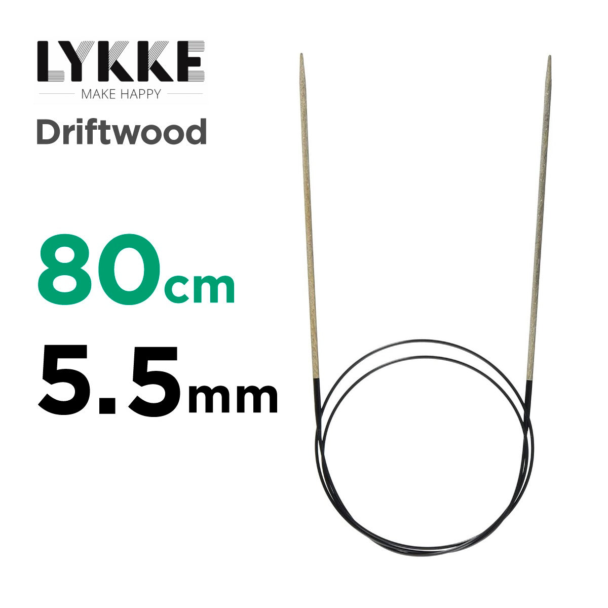 リッケ ドリフトウッド 80cm 固定式輪針 LYKKE Driftwood（木製輪針） 5.5mm