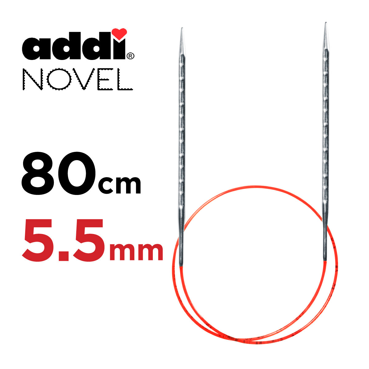 アディ ノベル レース 輪針 80cm 5.5mm addi Novel Lace 80cm 