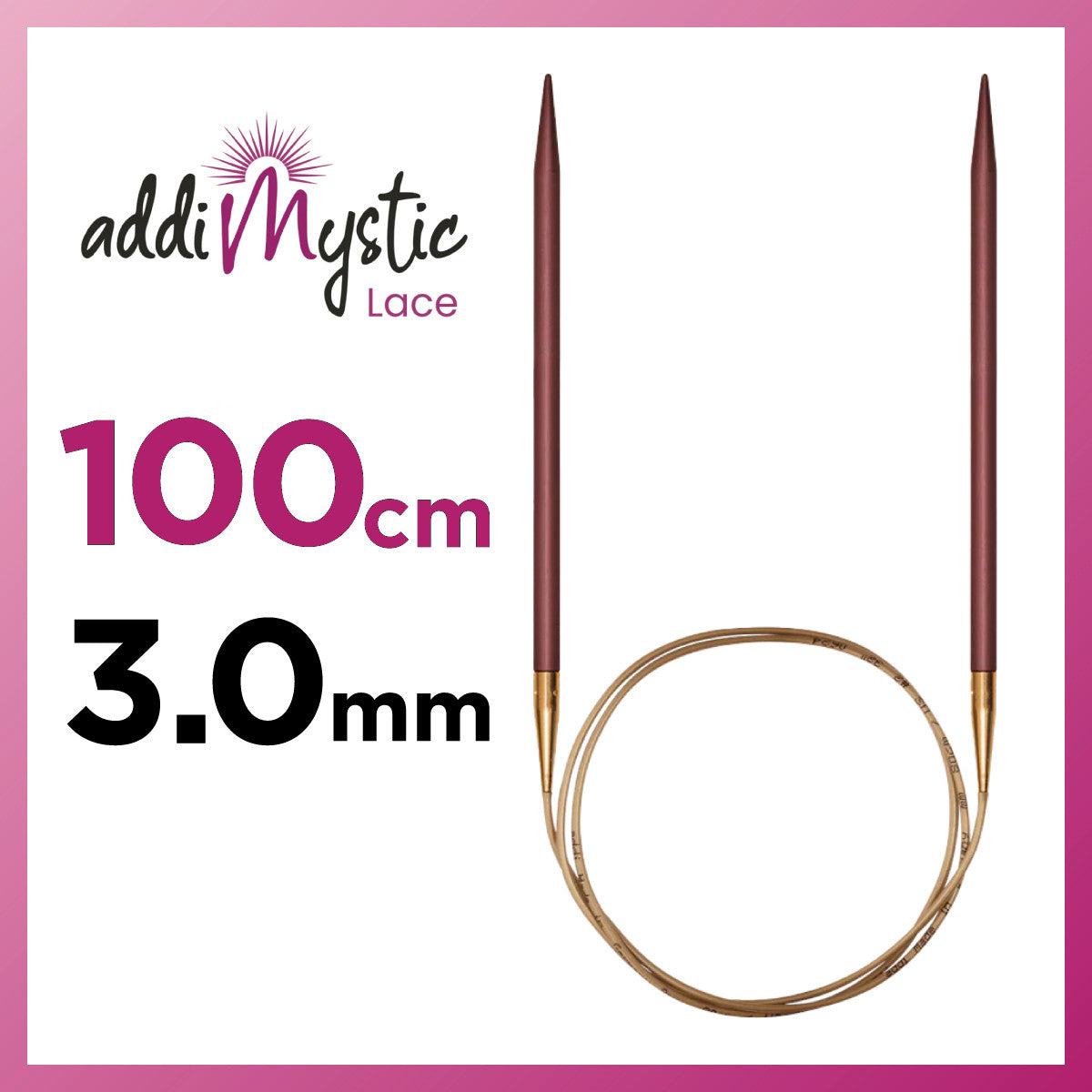 アディ ミスティック 100cm 3.0mm メタル輪針の商品画像