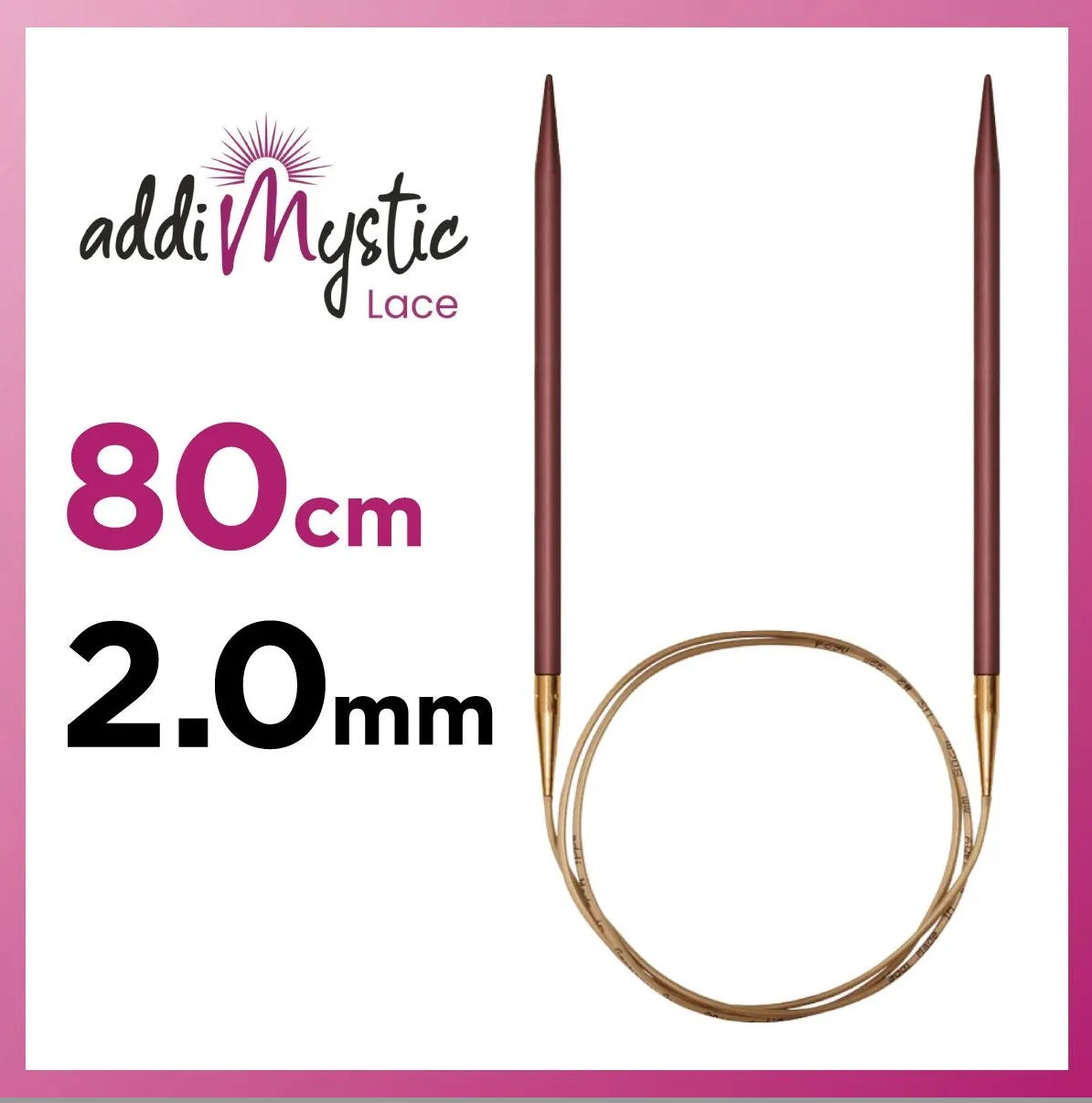 アディ ミスティック addi Mystic 輪針 80cm 2.0mm メタル輪針