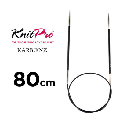 ニットプロ カーボンズ KnitPro Karbonz 輪針 80cm カーボン メタル針先