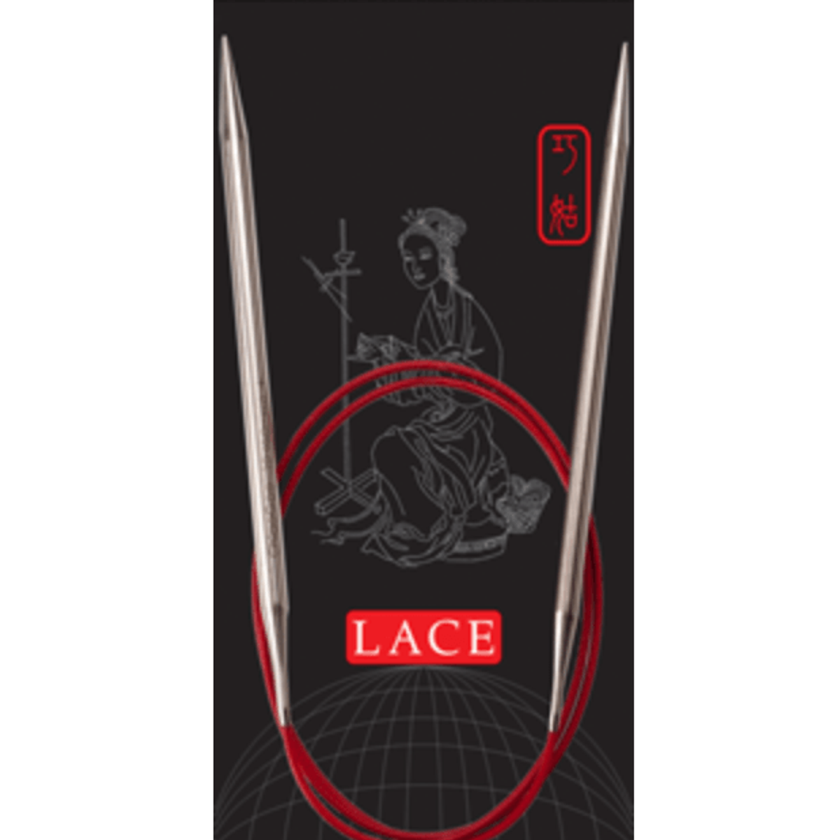 チャオグー レッドレース（ChiaoGoo Red Lace）80cm 固定式メタル輪針パッケージ